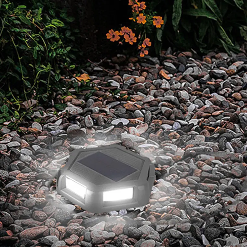 Contemporary Creative Square Aluminum PC Waterproof LED Solar Lawn Insert Light For Outdoor Patio