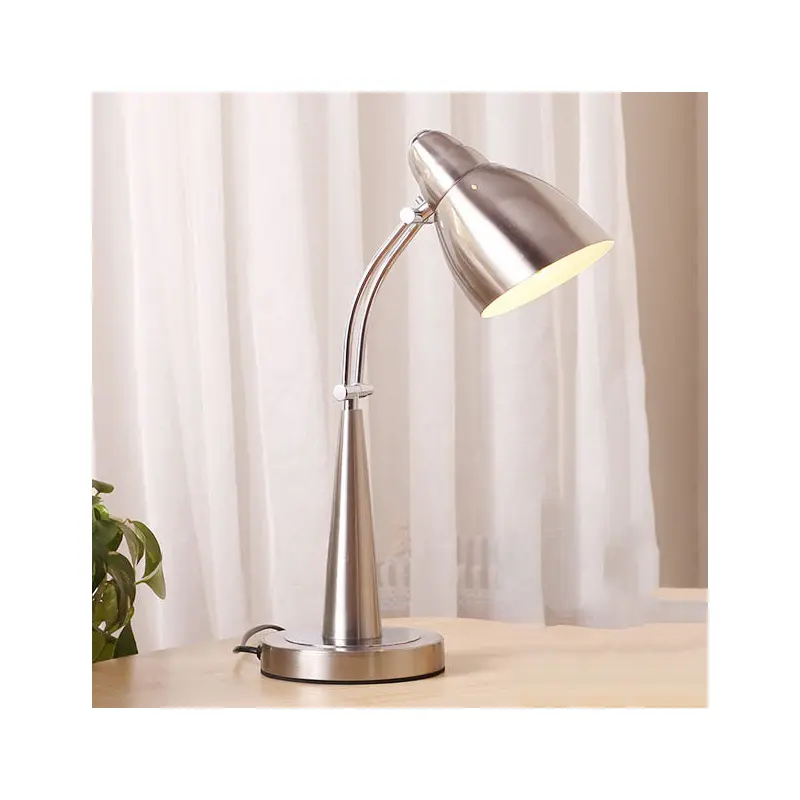 Traditional Vintage Rotatable Angle Dome Cone Iron Frame 1-Light Table Lamp For Living Room