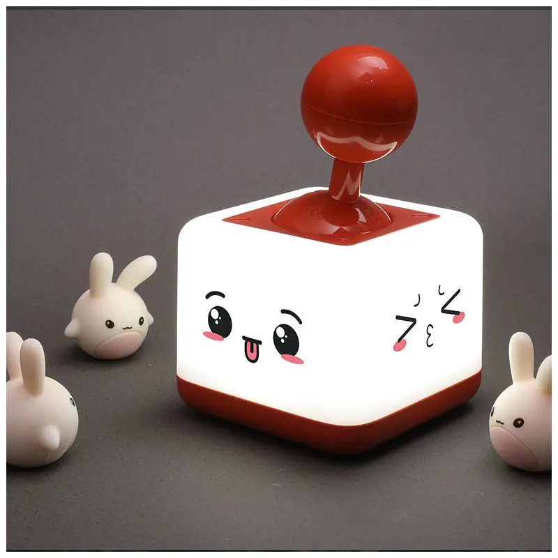 Contemporary Simplicity ABS Rocker Square LED Night Light Table Lamp For Bedroom