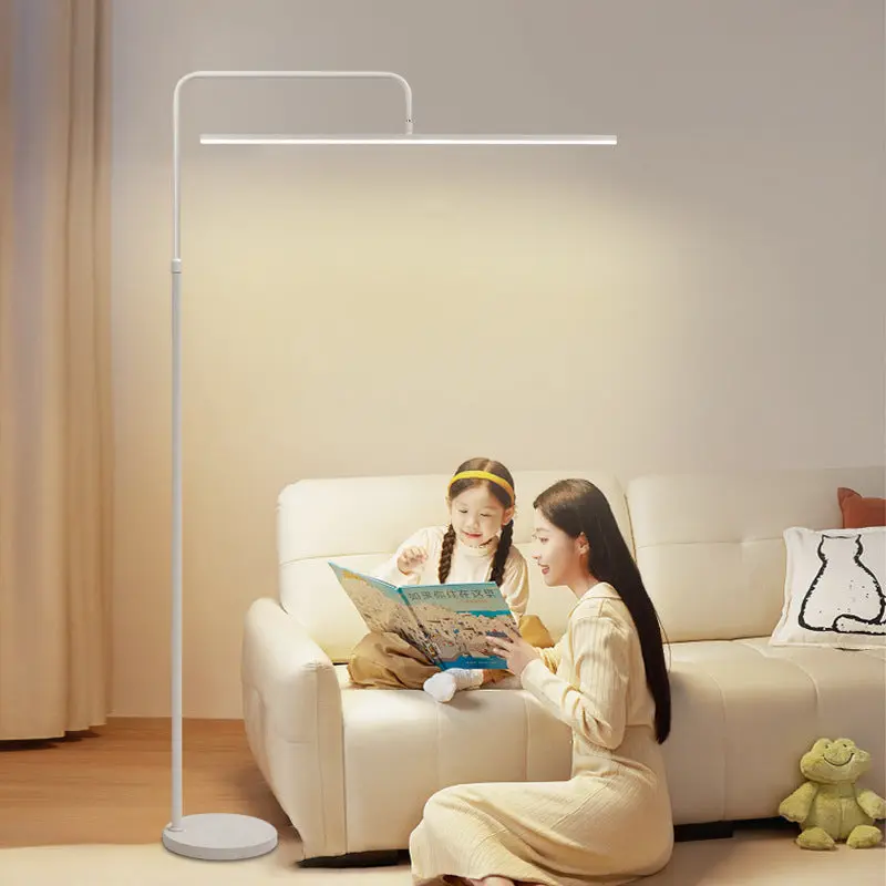 Modern Minimalist Linear Iron LED Reading Light Standing Floor Lamp For Living Room