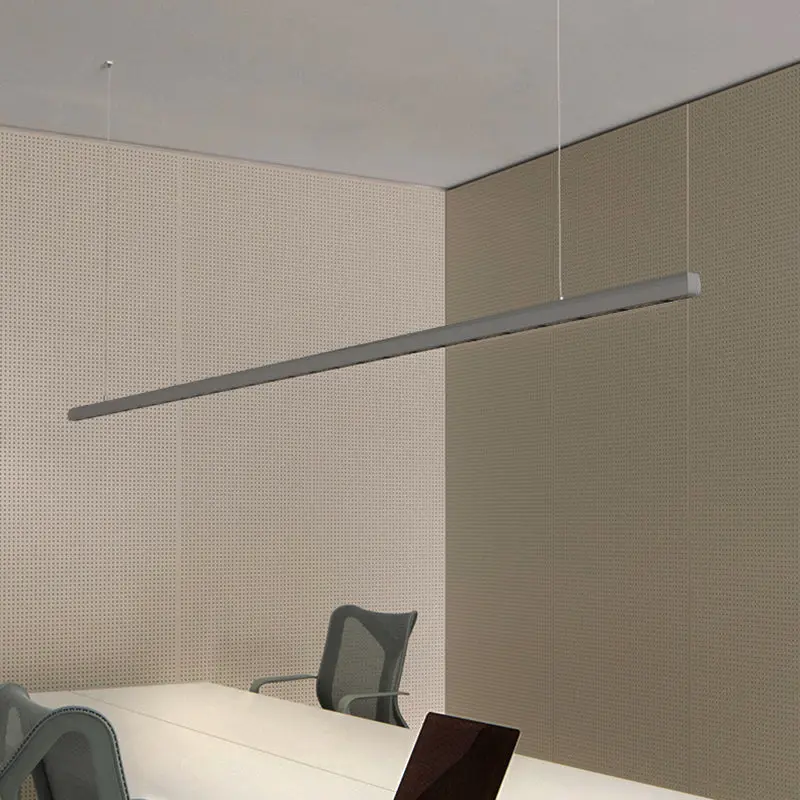 Anti-Glare LED Hanging Linear Light - Modern Black Pendant Light For Home Office