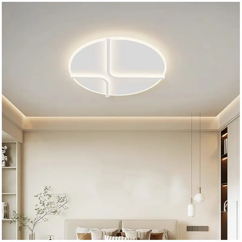 Modern Simplicity Round Iron Acrylic Aluminum LED Flush Mount Ceiling Light For Bedroom