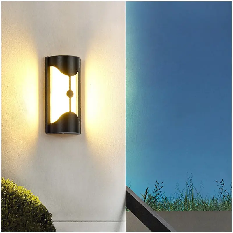Contemporary Industrial Aluminum Acrylic LED Waterproof Outdoor Wall Sconce Lamp For Garden