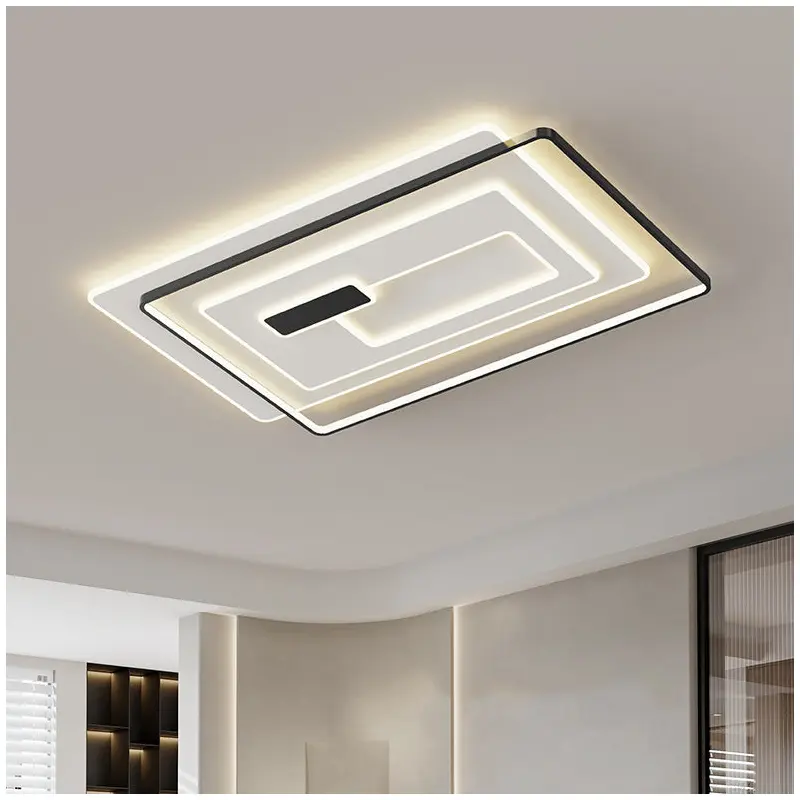 Modern Simplicity Rectangular Iron Acrylic LED Flush Mount Ceiling Light For Bedroom