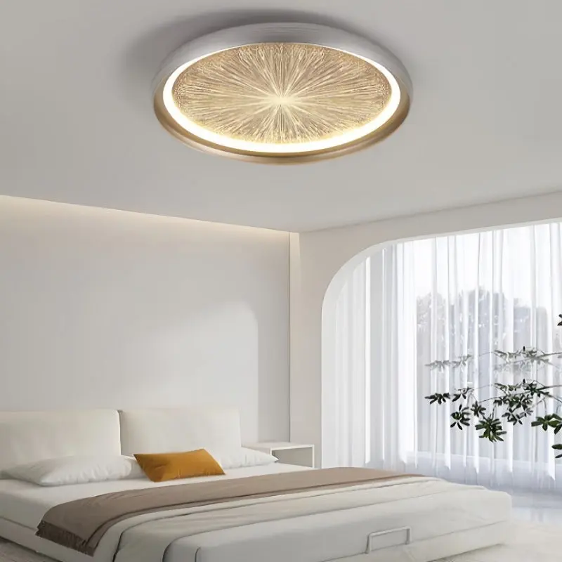 Contemporary Creative Firework Meteor Shower Aluminum PC LED Flush Mount Ceiling Light For Living Room