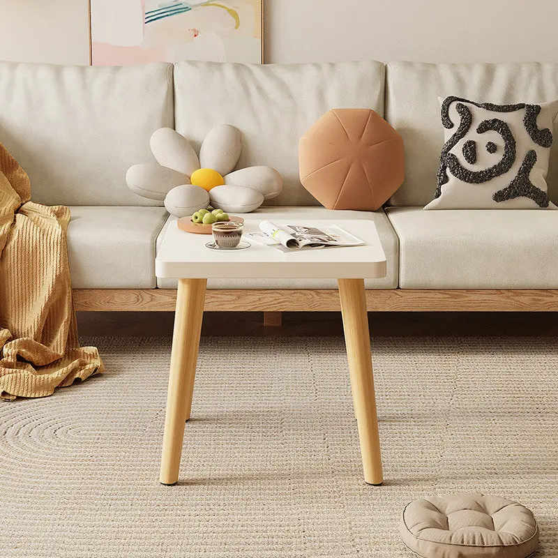 Modern Minimalist Square Particle Board Side Table 1-Tier For Living Room