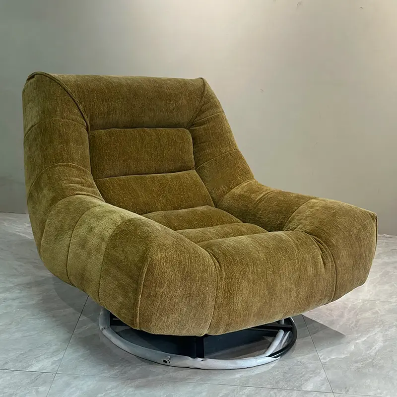 Cloud-Soft Swivel Chair - Cozy Minimalist Charm Backrest Armless Accent Chair For Living Room & Bedroom