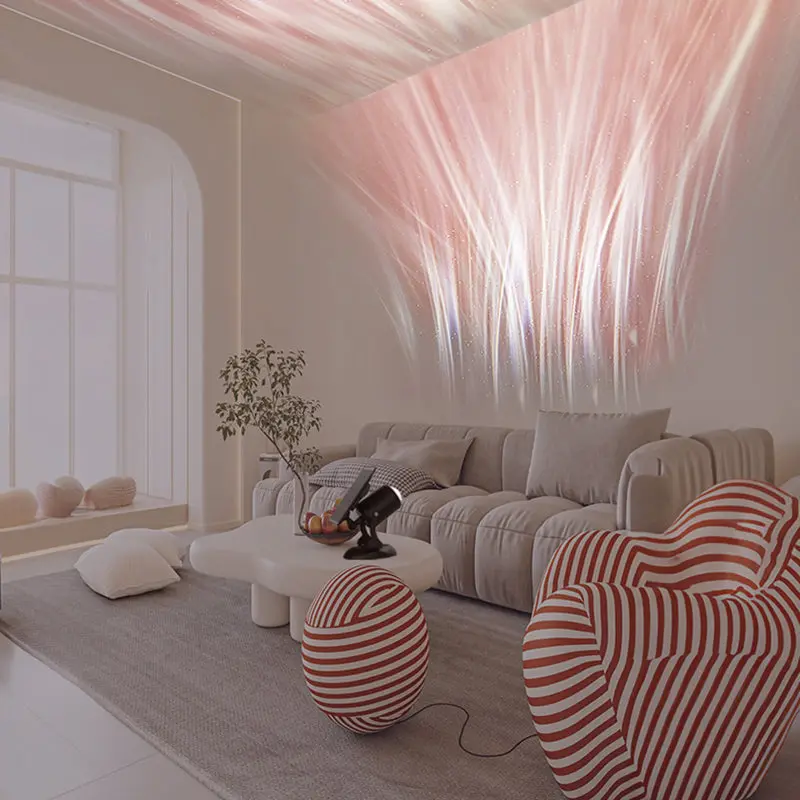 Contemporary Industrial Dynamic Rotating Aurora Aluminum LED Solar Wall Sconce Lamp Spotlight For Garden