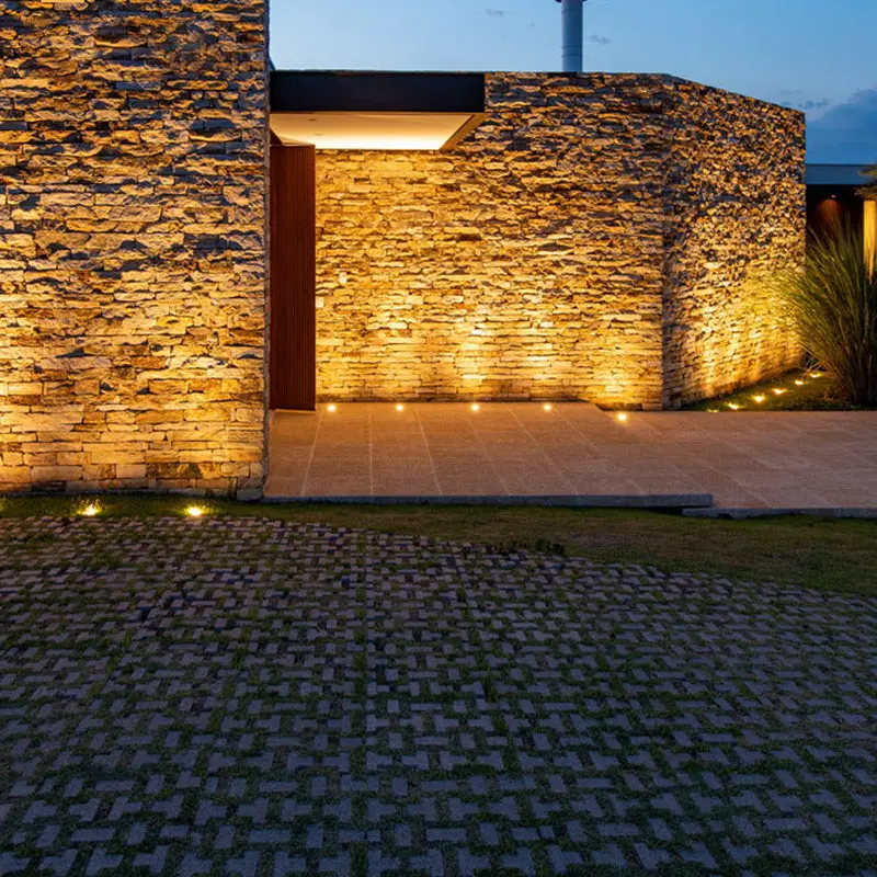 Modern Simplicity Cylinder Waterproof Stainless Steel Plastic Glass LED Buried Landscape Lighting Outdoor Light For Hallways