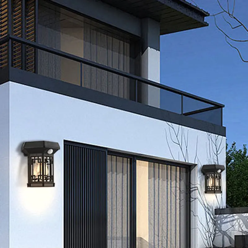 Traditional Chinese Solar Waterproof Courtyard Hollow ABS PC LED Outdoor Landscape For Outdoor Patio