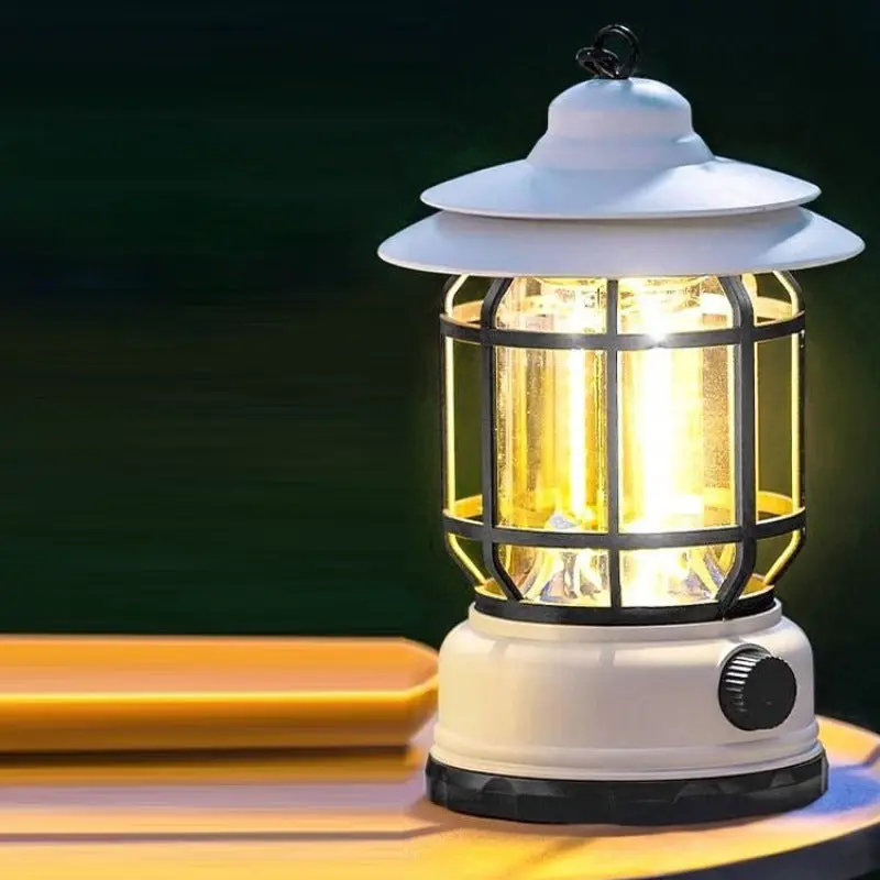 Traditional Vintage Waterproof Cylinder ABS PS LED Outdoor Light For Camping