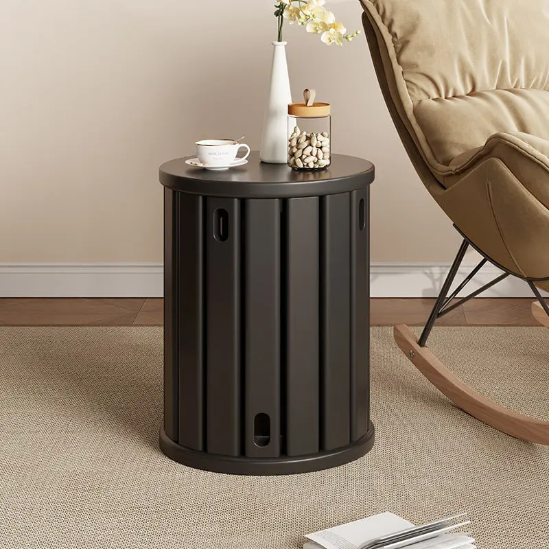 Traditional Chinese Solid Wood Round Nesting Low Stool Backless For Dining Room