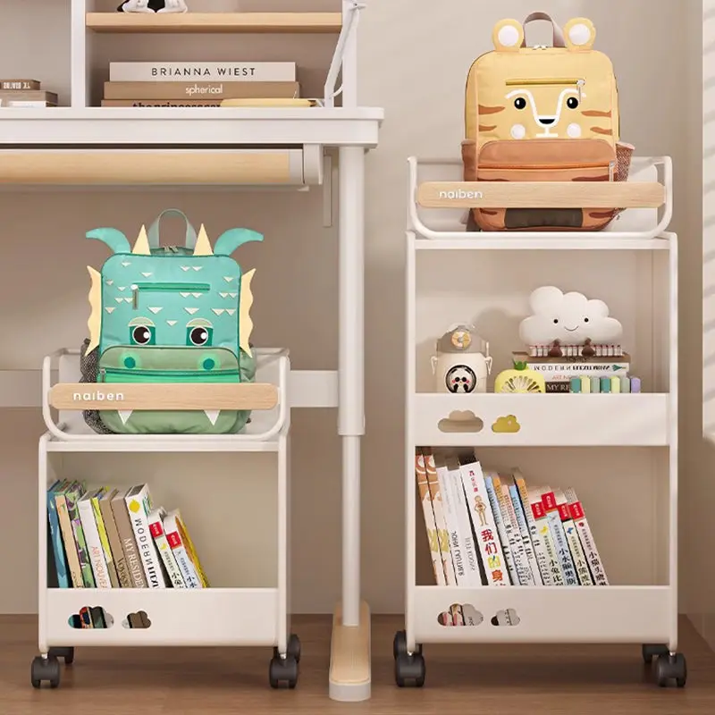 Modern Minimalist Rectangular Carbon Steel Side Table 2/3-Tier For Living Room