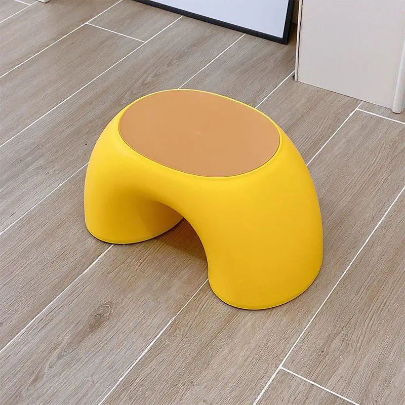 Modern Minimalist Kids Rainbow Shape PP Plastic Low Stool For Living Room