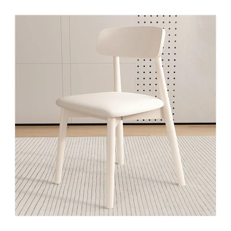 Contemporary Nordic Rectangular Wood Microfiber Leather Backrest Armless For Living Room