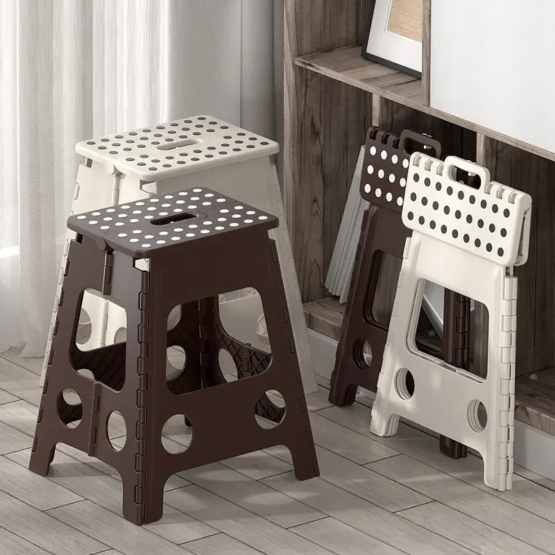 Contemporary Nordic Plastic Spot Foldable Portable Chair Backless Armless For Living Room