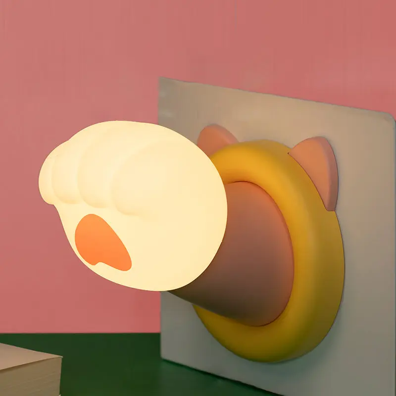 Contemporary Creative ABS Cat Paw LED Table Lamp Night Light For Bedroom