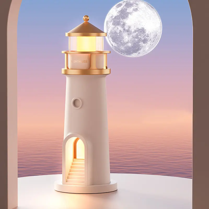 Contemporary Creative ABS PC Moonlight Lighthouse LED Night Light Table Lamp For Bedroom