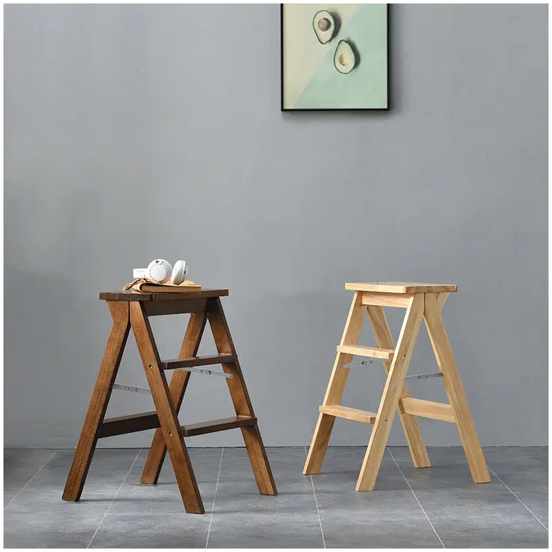 Traditional Chinese Solid Wood Rounded Foldable Chair For Living Room