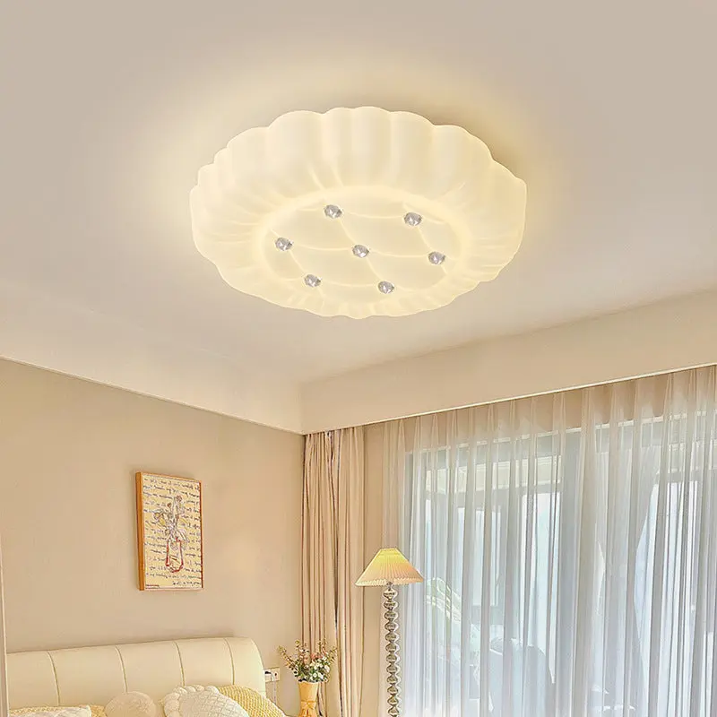 Contemporary Creative Iron & PE Geometric LED Flush Mount Ceiling Light For Bedroom