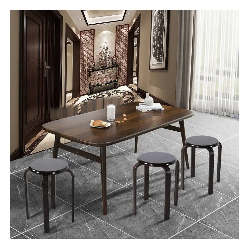 Modern Minimalist Medium-Density Fiberboard Solid Wood Round Curved Chair For Living Room