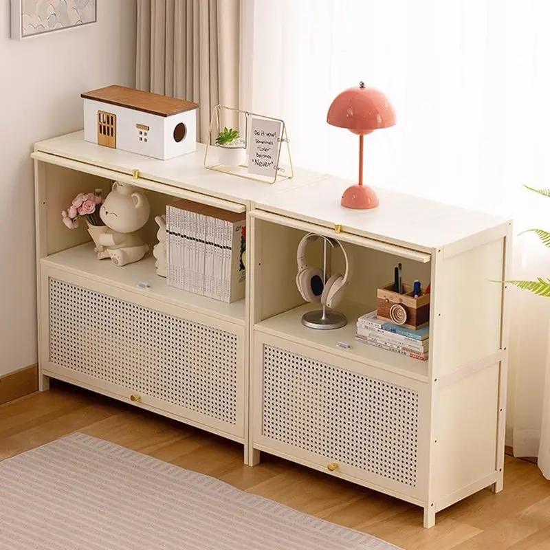 Modern Minimalist Rectangular Cube Bamboo Composite Board Side Table 1/2 - Storage For Living Room