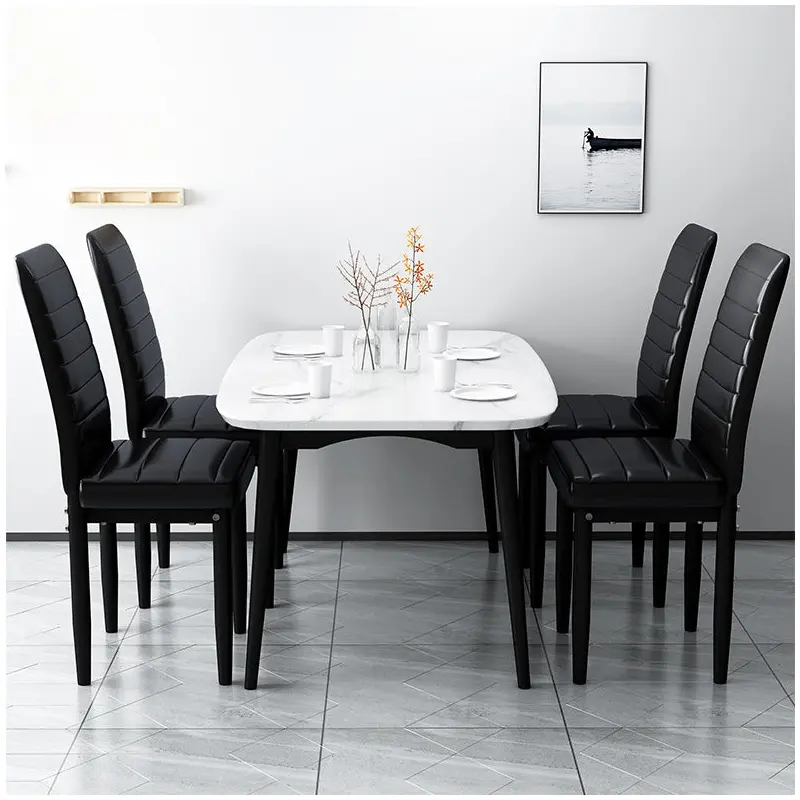 Modern Art Deco Rectangular Steel PU Leather Chair Backrest For Living Room