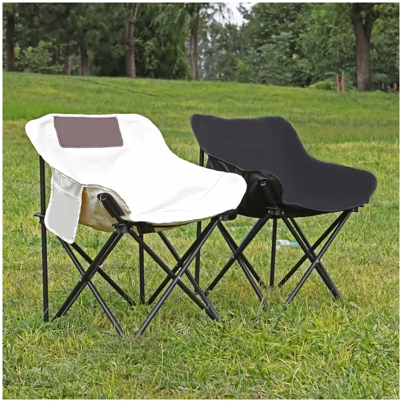 Modern Minimalist Portable Foldable Square Steel Oxford Fabric Chair Backrest For Outdoor