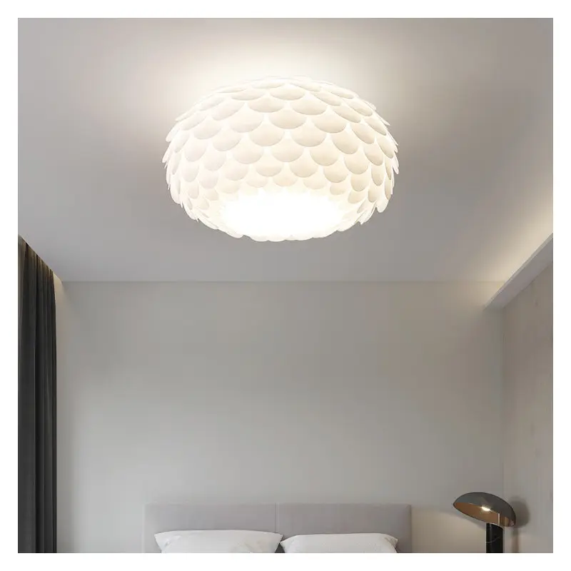 Contemporary Creative Fish Scales Iron Acrylic Lampshade 2/4 - Light Flush Mount Ceiling Light For Living Room