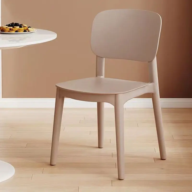 Contemporary Creative Square Plastic Chair Backrest Armless For Living Room