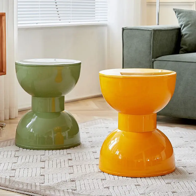 Contemporary Nordic Cream Colorful Round Cone Oval Plastic Chair For Living Room