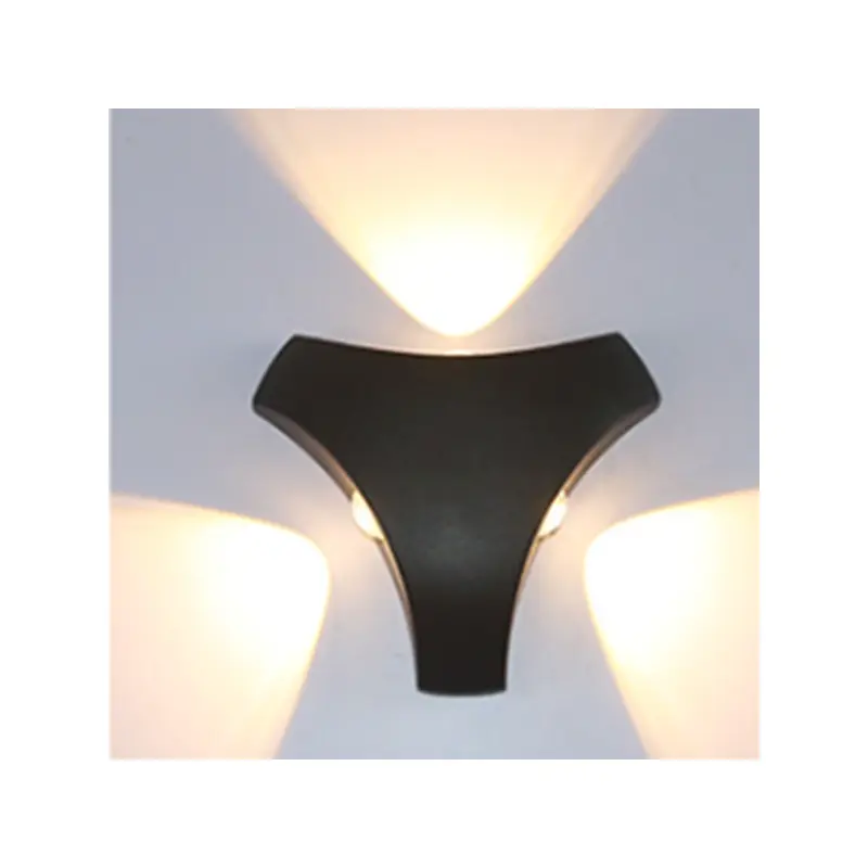 Modern Minimalist Cross Triangle Hexagon Lens Aluminum LED Wall Sconce Lamp For Garden