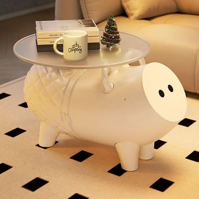 Contemporary Creative Plastic Pig-Shaped Side Table 1-Storage For Living Room