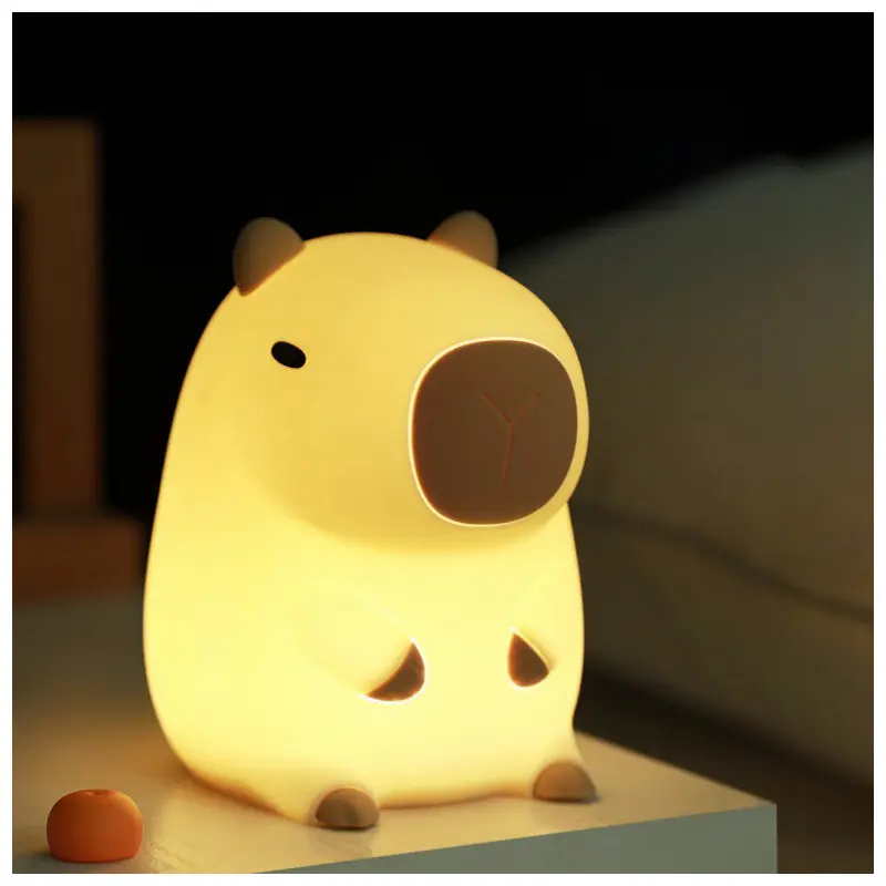 Contemporary Simplicity Cartoon Guinea Pig Silicone ABS LED Night Light Table Lamp For Bedroom