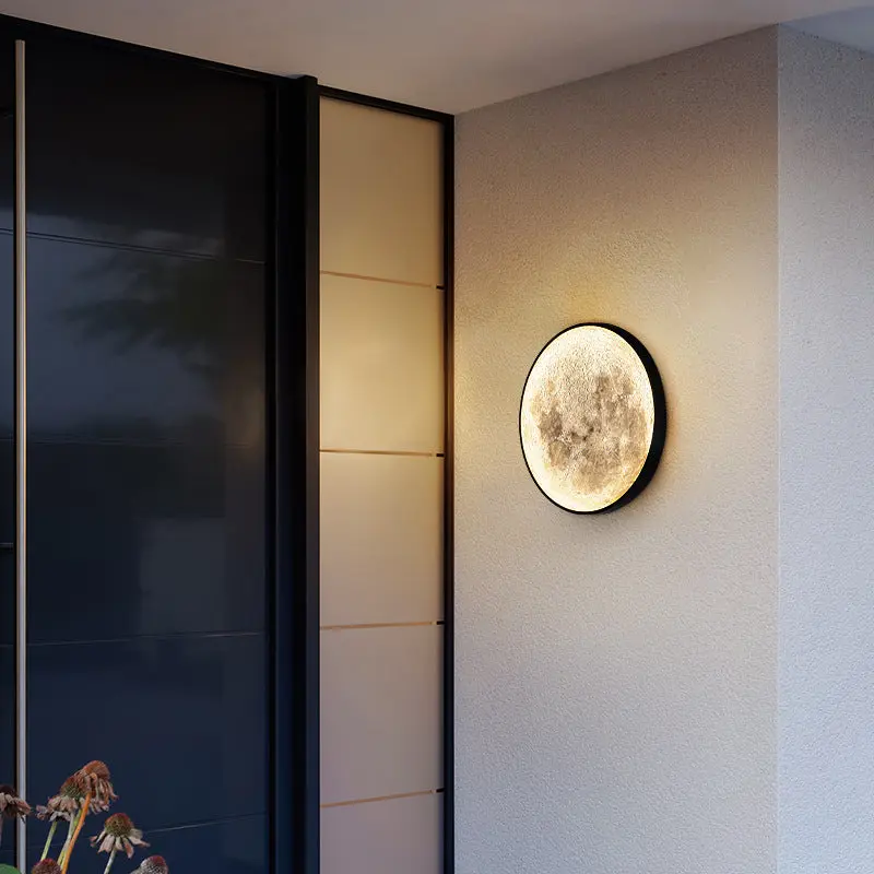 Contemporary Creative Round Iron Glass LED Flush Mount Ceiling Light For Garden