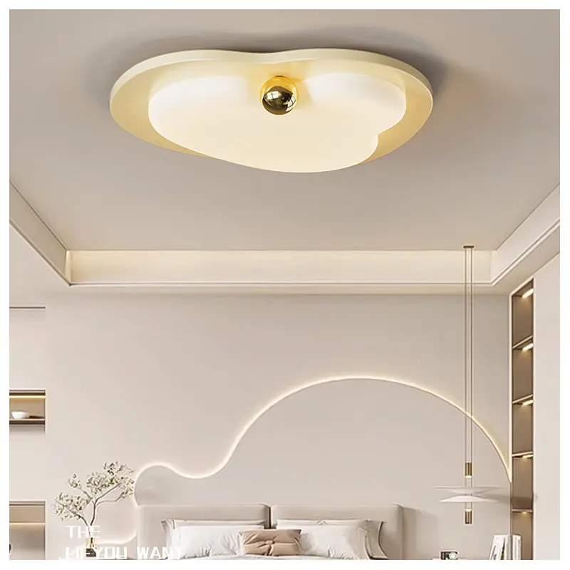 Contemporary Creative Heart Shape Acrylic Iron Lampshade LED Flush Mount Ceiling Light For Bedroom
