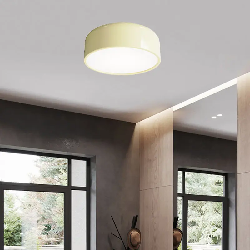 Contemporary Creative Round Iron Acrylic LED Flush Mount Ceiling Light For Living Room