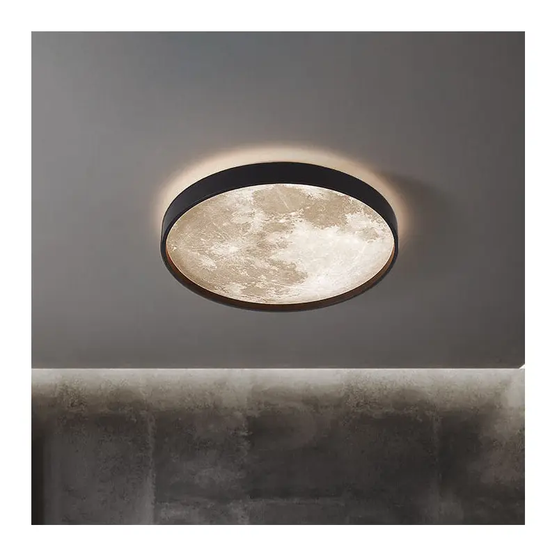 Nordic Creative Moon Round LED Flush Mount Ceiling Light