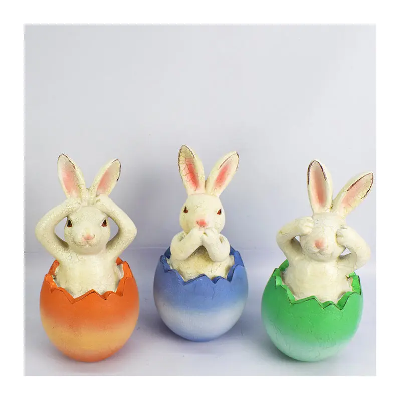 Contemporary Creative Rabbit Plastic Resin LED Solar Outdoor Landscape Light For Garden