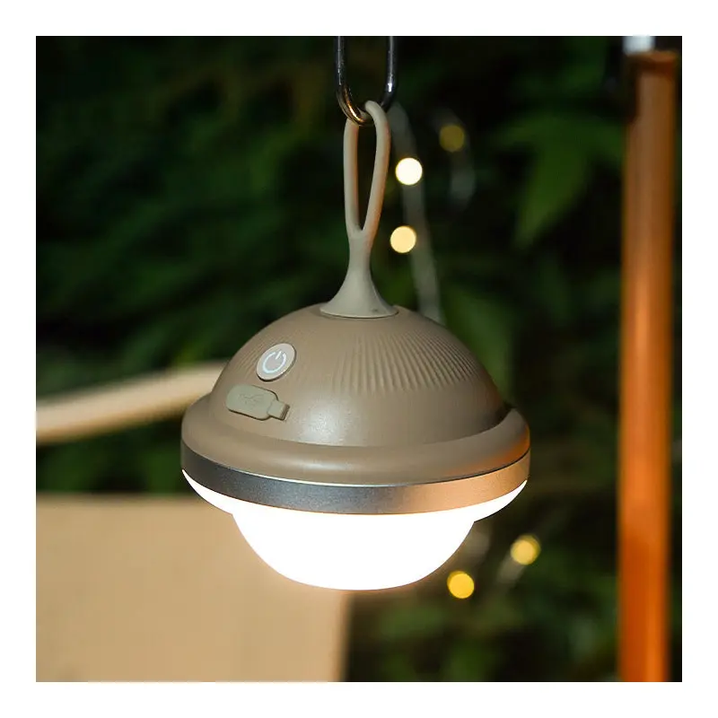 Modern Simplicity Rechargeable ABS Ball Spaceship Portable LED Camping Outdoor Light For Garden