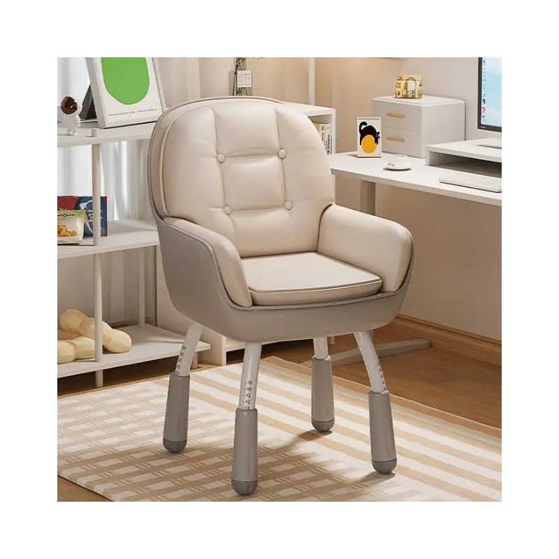 Contemporary Nordic Faux Leather Nylon Silicone Desk Chair Backrest Armrest For Home Office