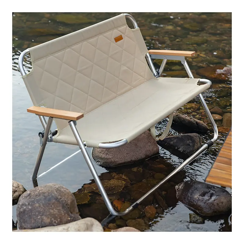 Modern Simplicity Rectangular Prismatic Foldable Oxford Fabric Aluminum Alloy Iron Chair Backrest Armrest For Outdoor