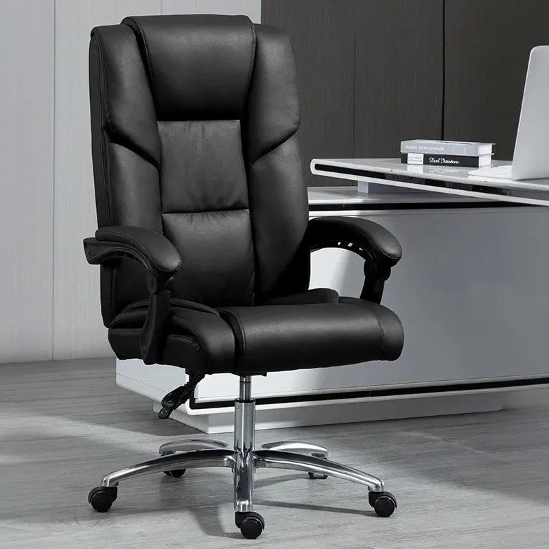 Contemporary Scandinavian Aluminum Alloy Plastic PU Leather Desk Chair Backrest Armrest Footrest For Home Office