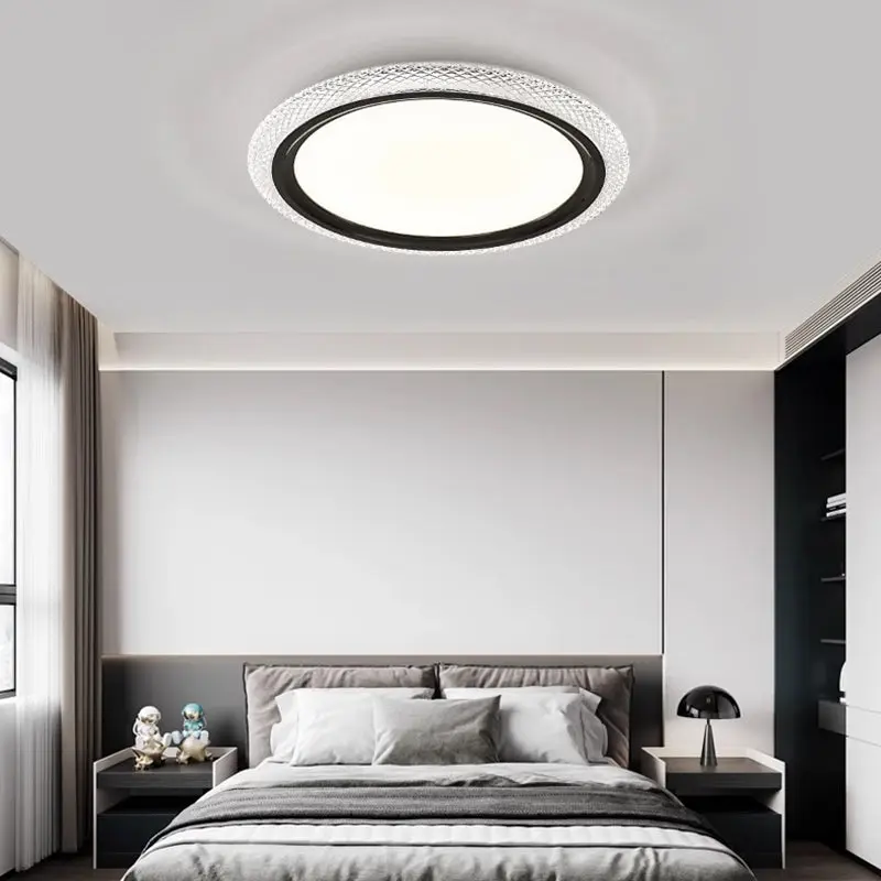 Modern Simplicity Round Ring Acrylic Aluminum LED Flush Mount Ceiling Light For Living Room