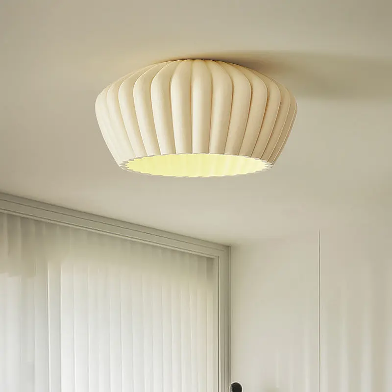 Traditional French Resin Bowl Striped 1-Light Flush Mount Ceiling Light For Hallway