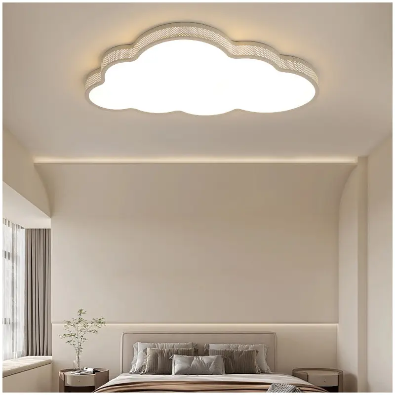 Contemporary Coastal Clouds Iron Acrylic LED Flush Mount Ceiling Light For Bedroom