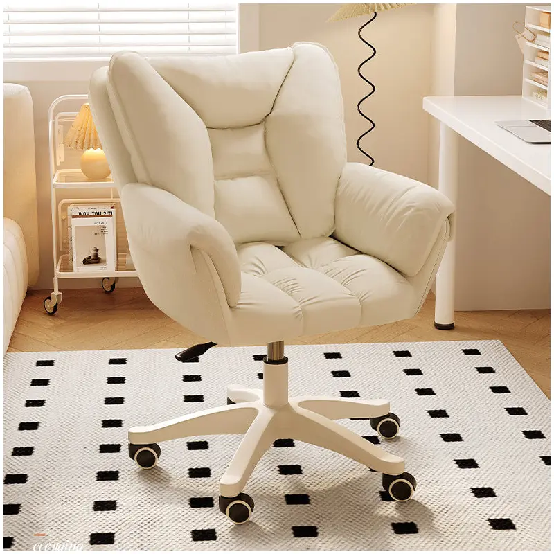 Contemporary Coastal Square High Elastic Foam Nylon Desk Chair Backrest Armrest For Home Office