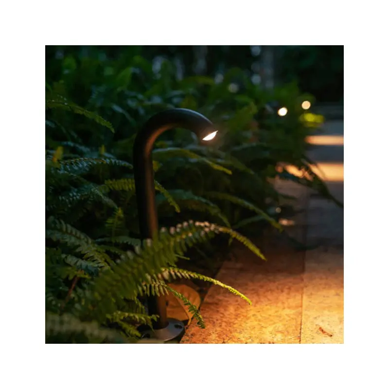 Contemporary Industrial Waterproof Aluminum Reinforced Glass Bent Tube LED Outdoor Light Landscape Lighting For Garden