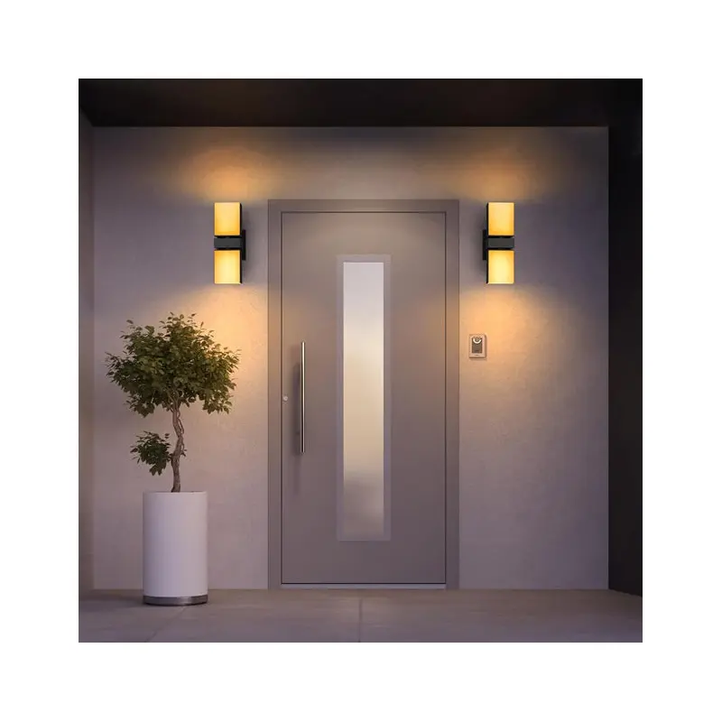Modern Simplicity Waterproof Aluminum Smart APP Control Rotatable Rectangular LED Wall Sconce Lamp For Outdoor Patio