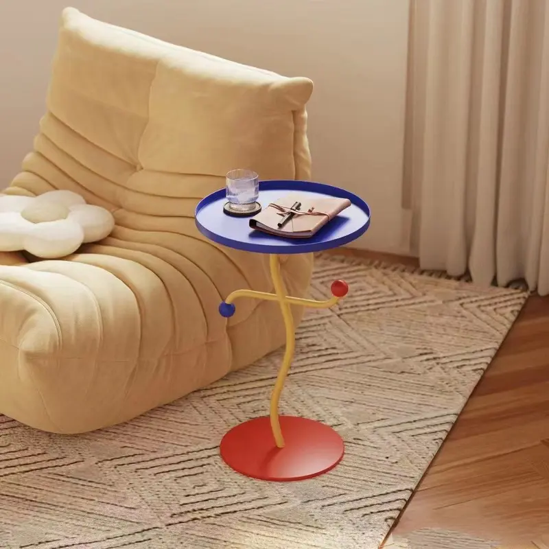 Contemporary Creative Round Dance Full Iron Side Table 1 - Tray For Living Room